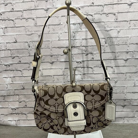 Coach Handbags - Coach Signature Brown and Cream Shoulder Bag